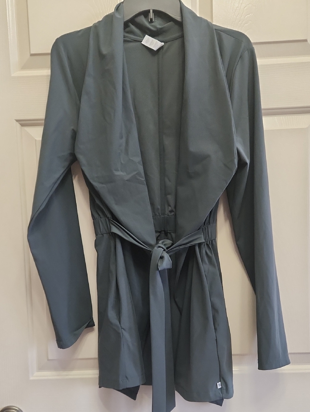 Marika Slate Green Utility Jacket with Tie Waist